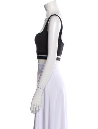 Helmut Lang Square Neckline Sleeveless Crop Top