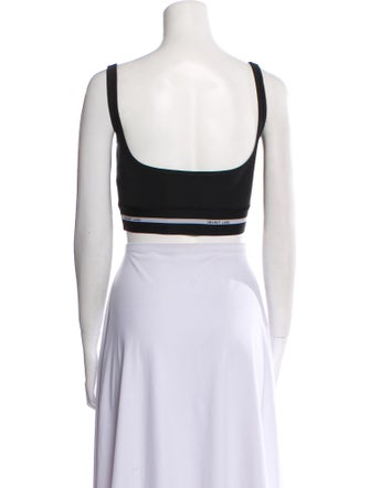 Helmut Lang Square Neckline Sleeveless Crop Top