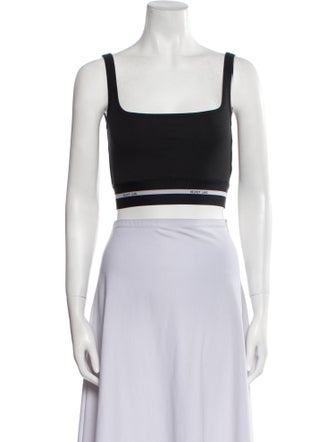 Helmut Lang Square Neckline Sleeveless Crop Top