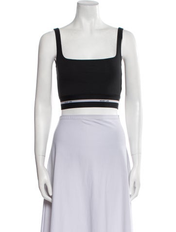 Helmut Lang Tops Square Neckline Sleeveless Crop Top M