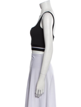 Helmut Lang Square Neckline Sleeveless Crop Top