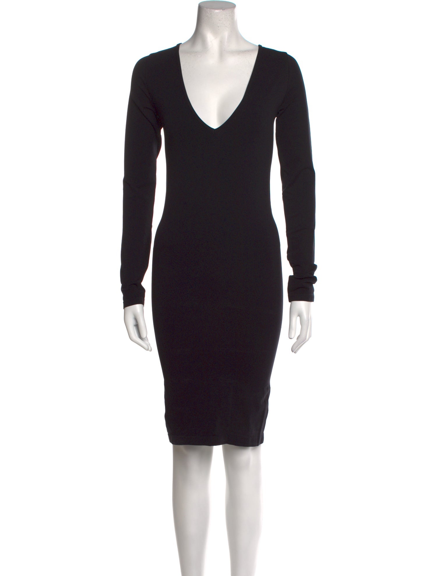 Helmut Lang V-Neck Knee-Length Dress