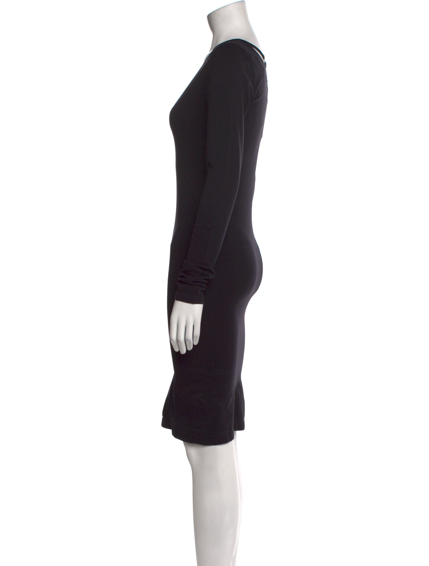 Helmut Lang V-Neck Knee-Length Dress
