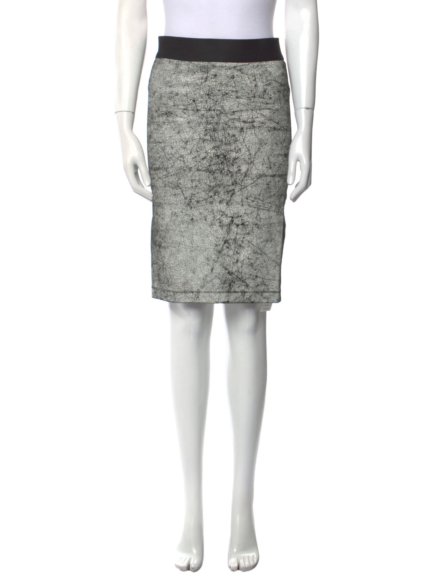 Helmut Lang Lamb Leather Knee-Length Skirt