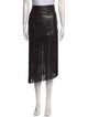 Helmut Lang Lamb Leather Midi Length Skirt
