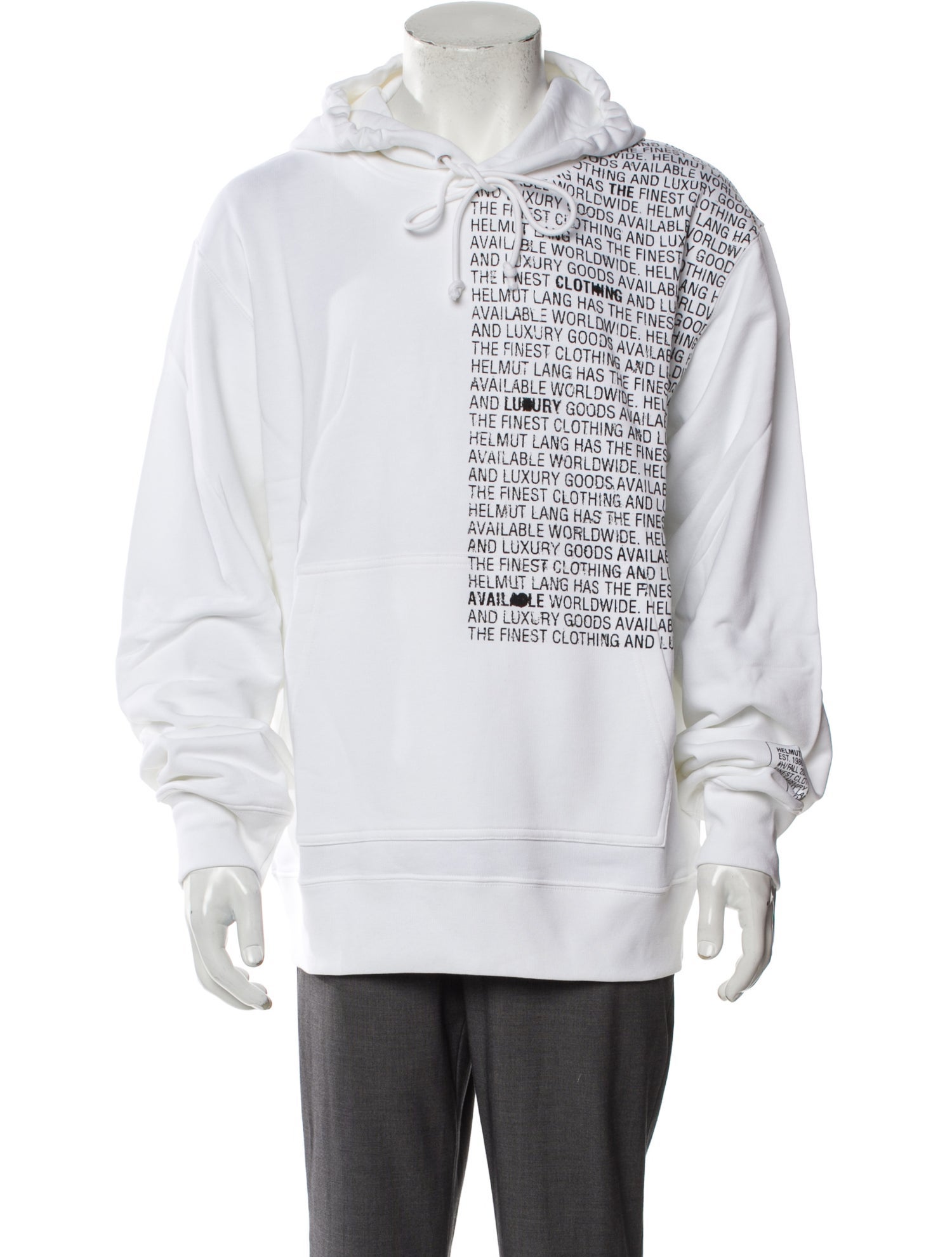 Helmut Lang Graphic Print Crew Neck Hoodie w/ Tags