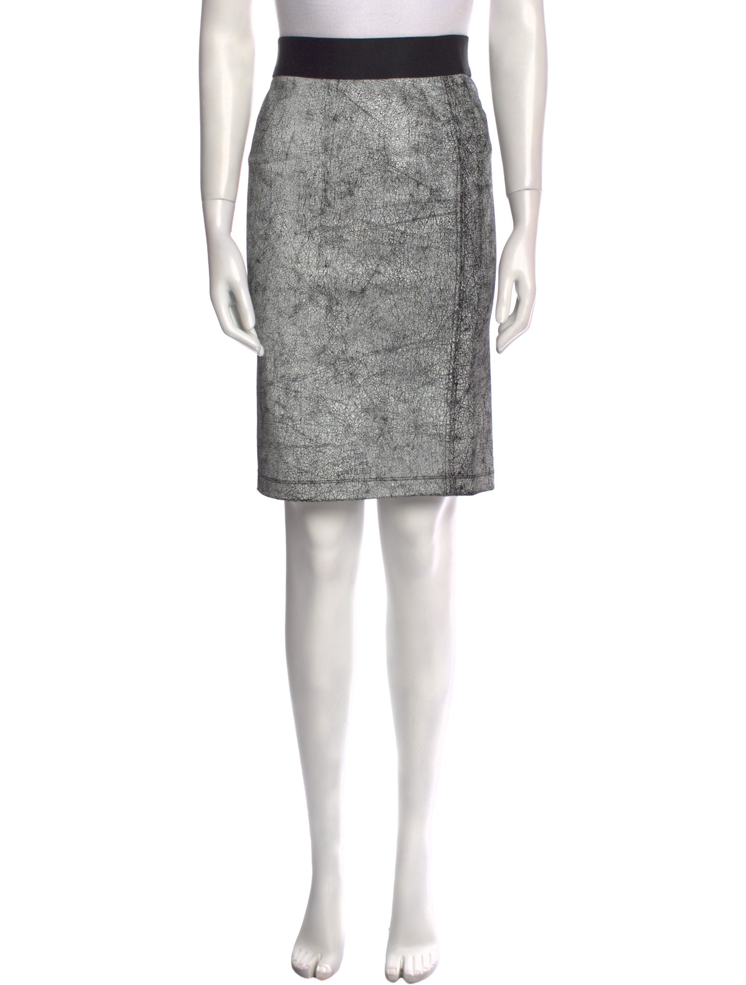 Helmut Lang Lamb Leather Knee-Length Skirt