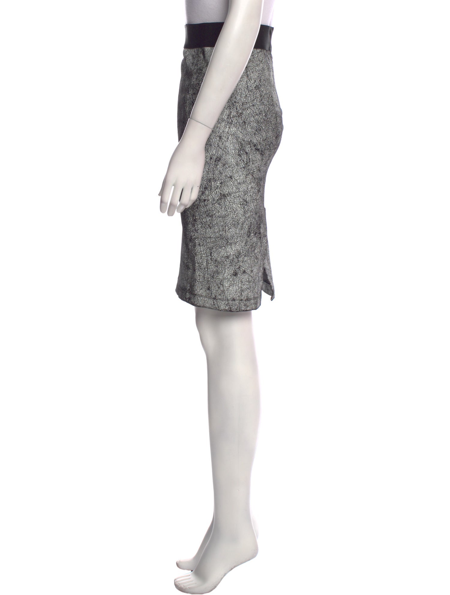 Helmut Lang Lamb Leather Knee-Length Skirt