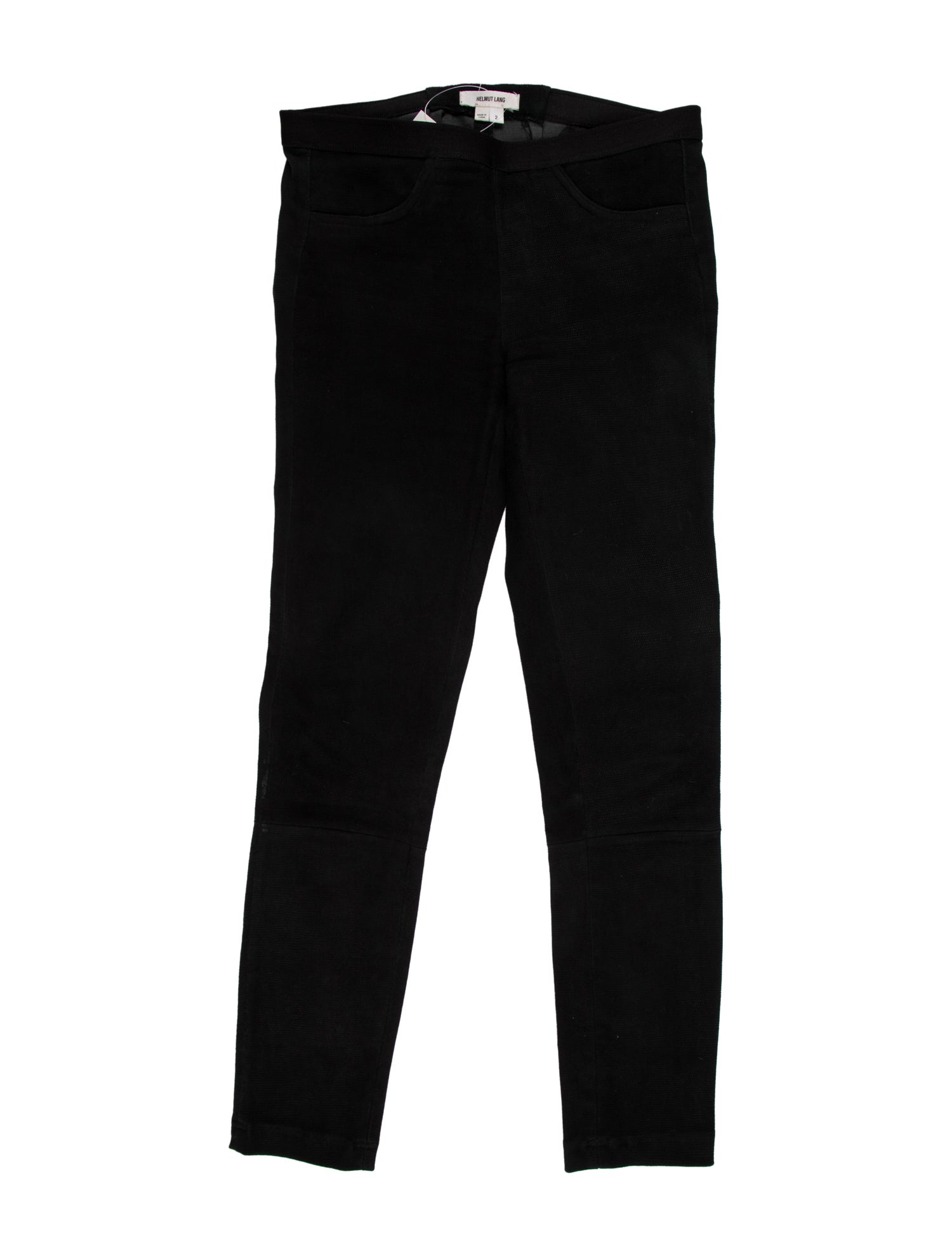 Helmut Lang Lamb Leather Skinny Leg Pants