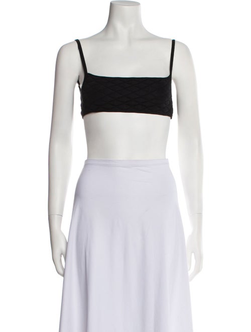 Helmut Lang Square Neckline Sleeveless Crop Top