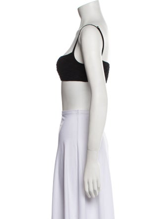 Helmut Lang Square Neckline Sleeveless Crop Top