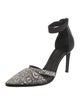 Helmut Lang Leather Printed D'Orsay Pumps