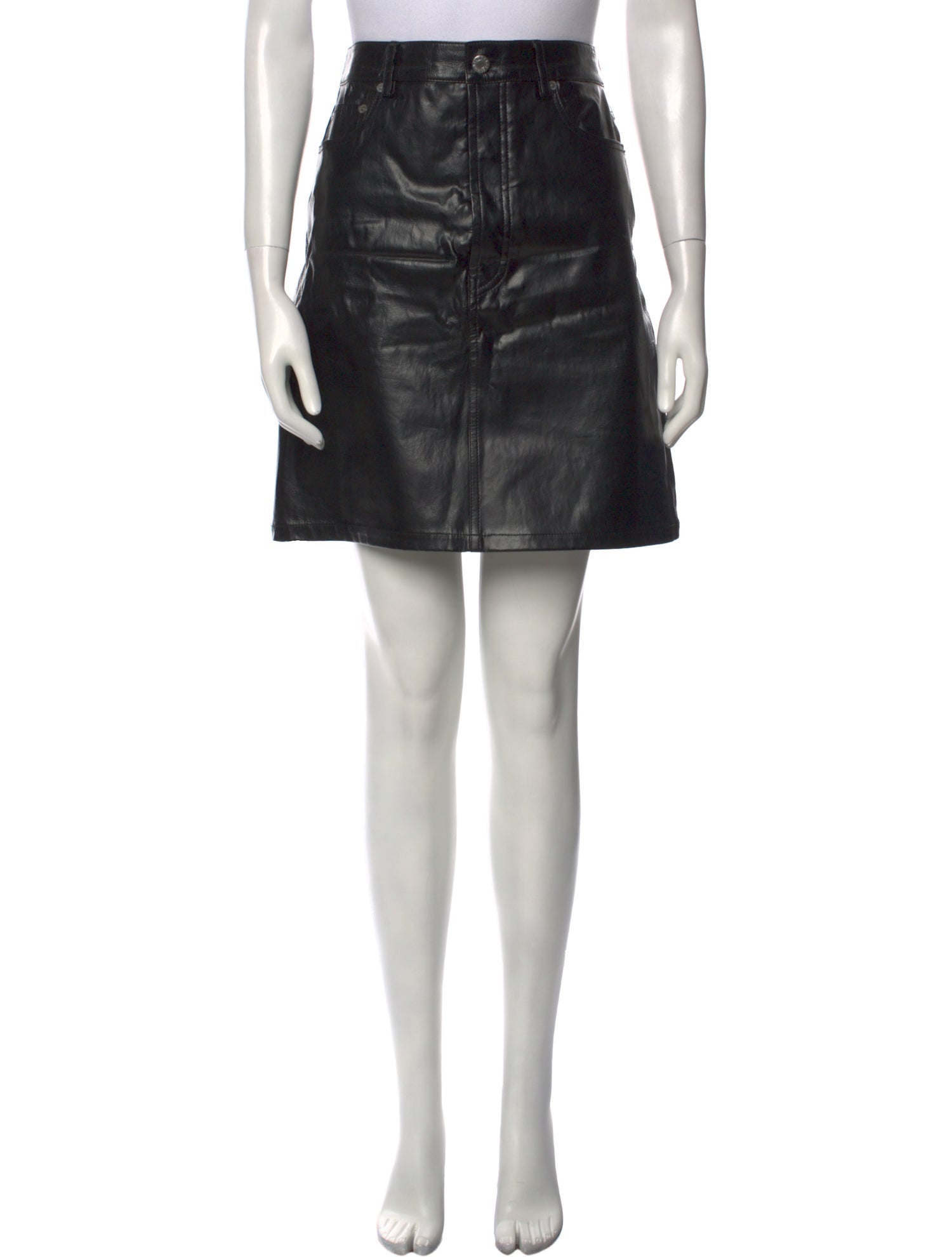 Helmut Lang Leather Mini Skirt