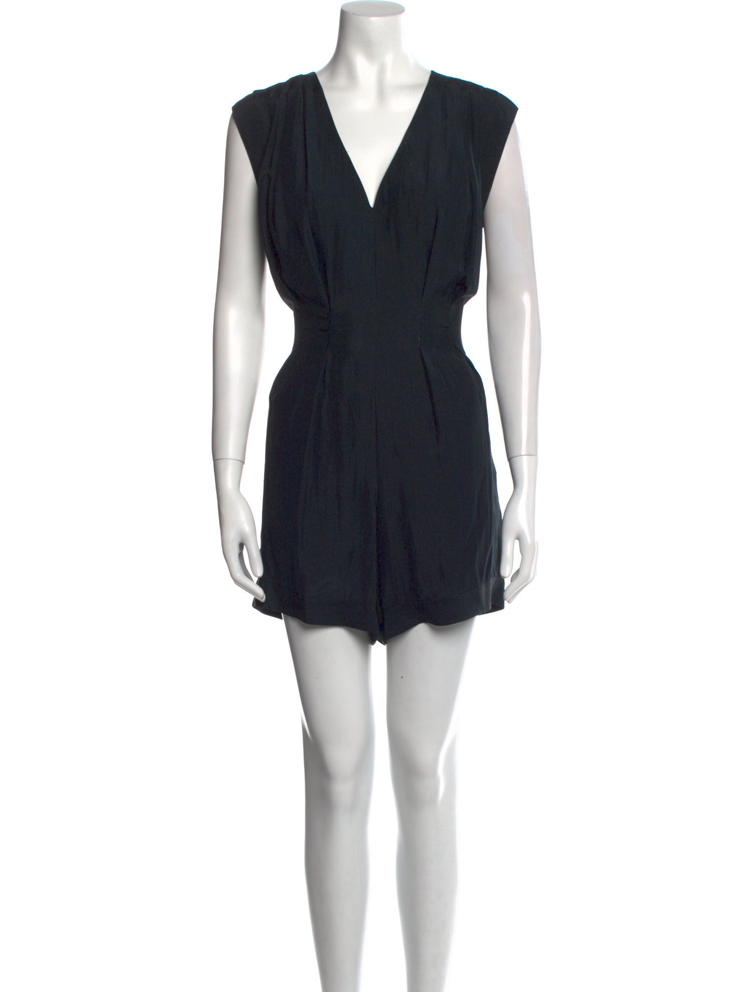 Helmut Lang Silk Plunge Neckline Romper