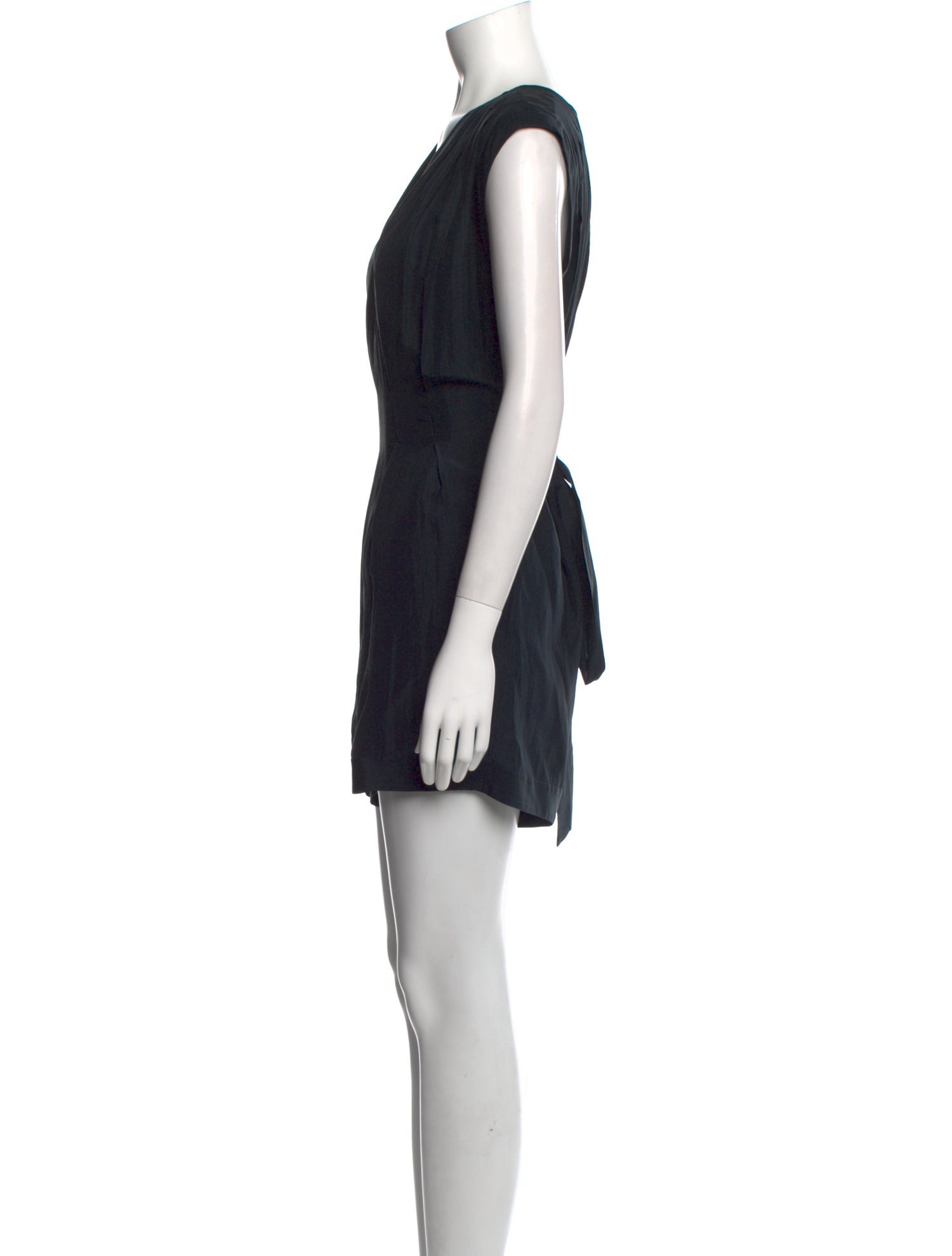 Helmut Lang Silk Plunge Neckline Romper