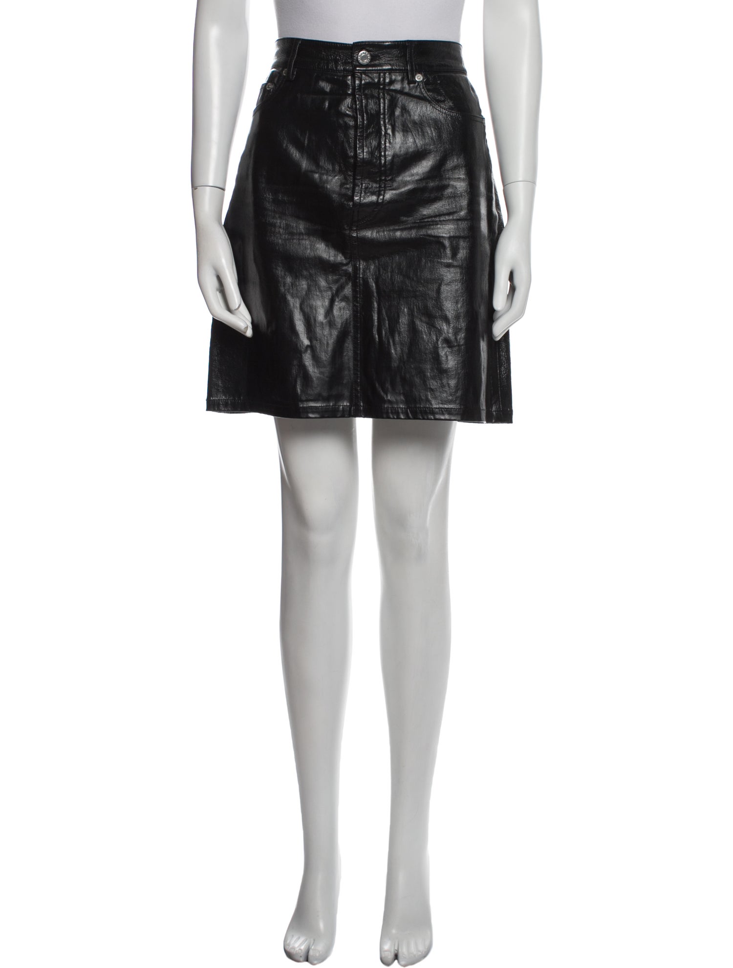 Helmut Lang Leather Mini Skirt