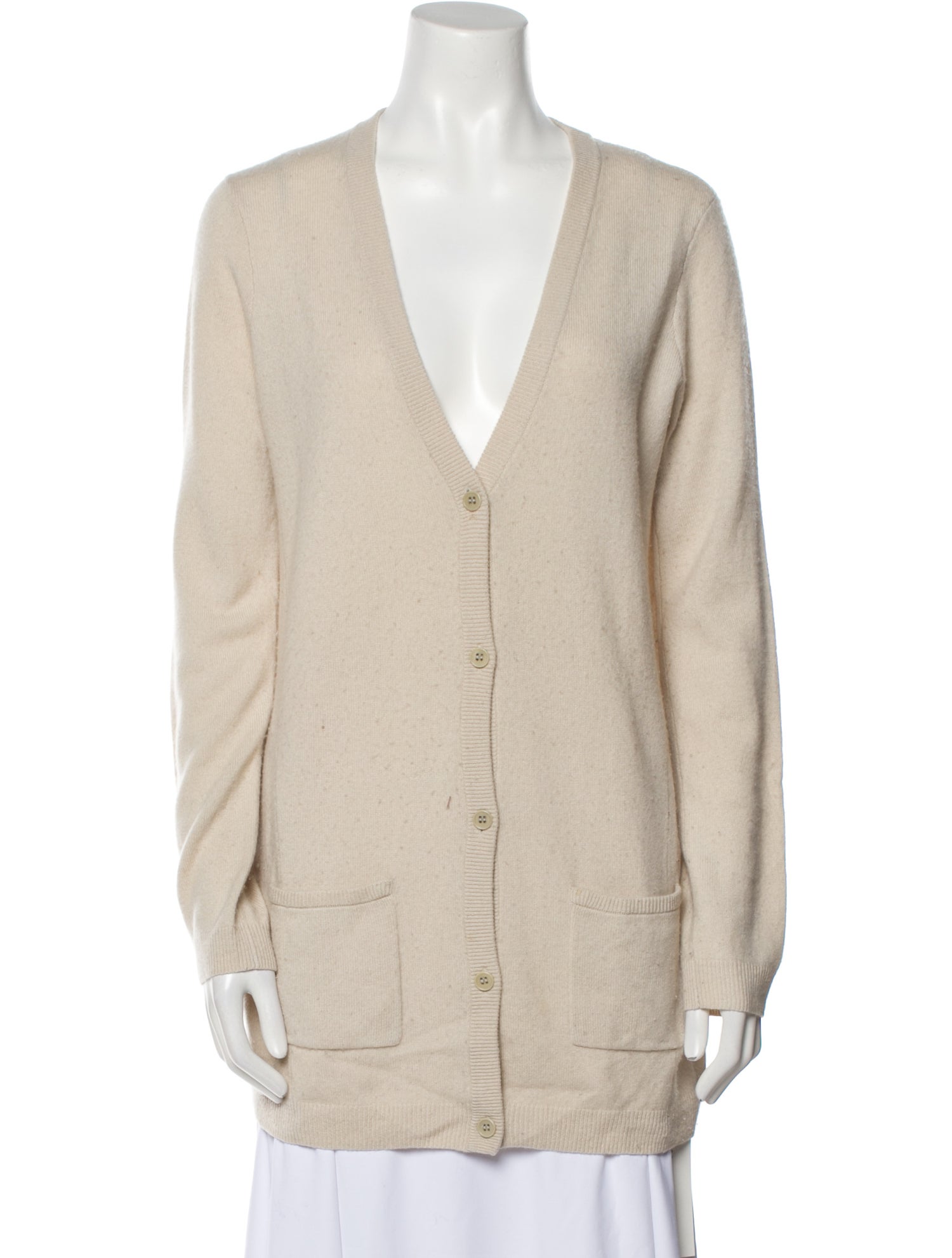 Helmut Lang Cashmere Plunge Neckline Sweater