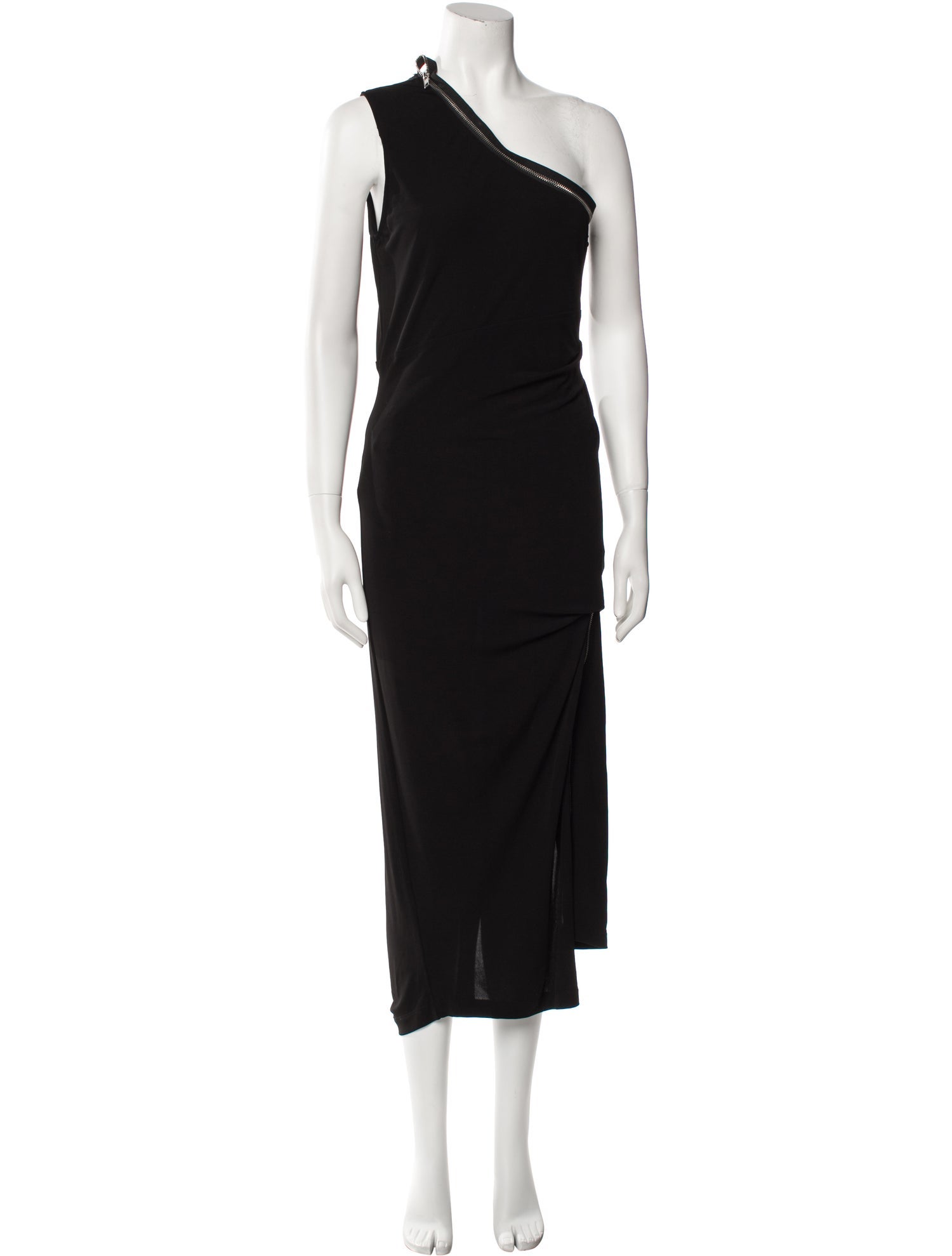 Helmut Lang One-Shoulder Long Dress