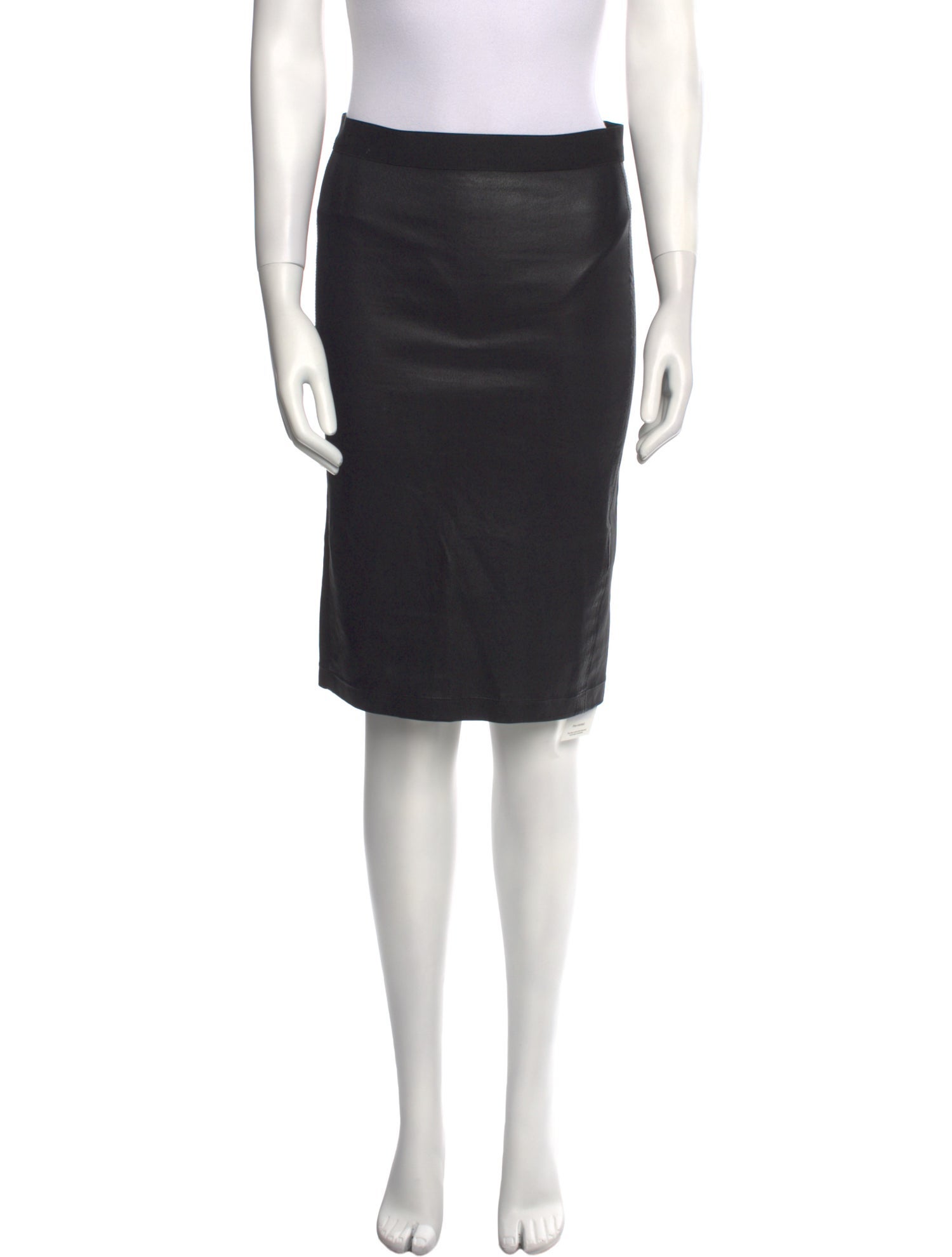 Helmut Lang Leather Knee-Length Skirt