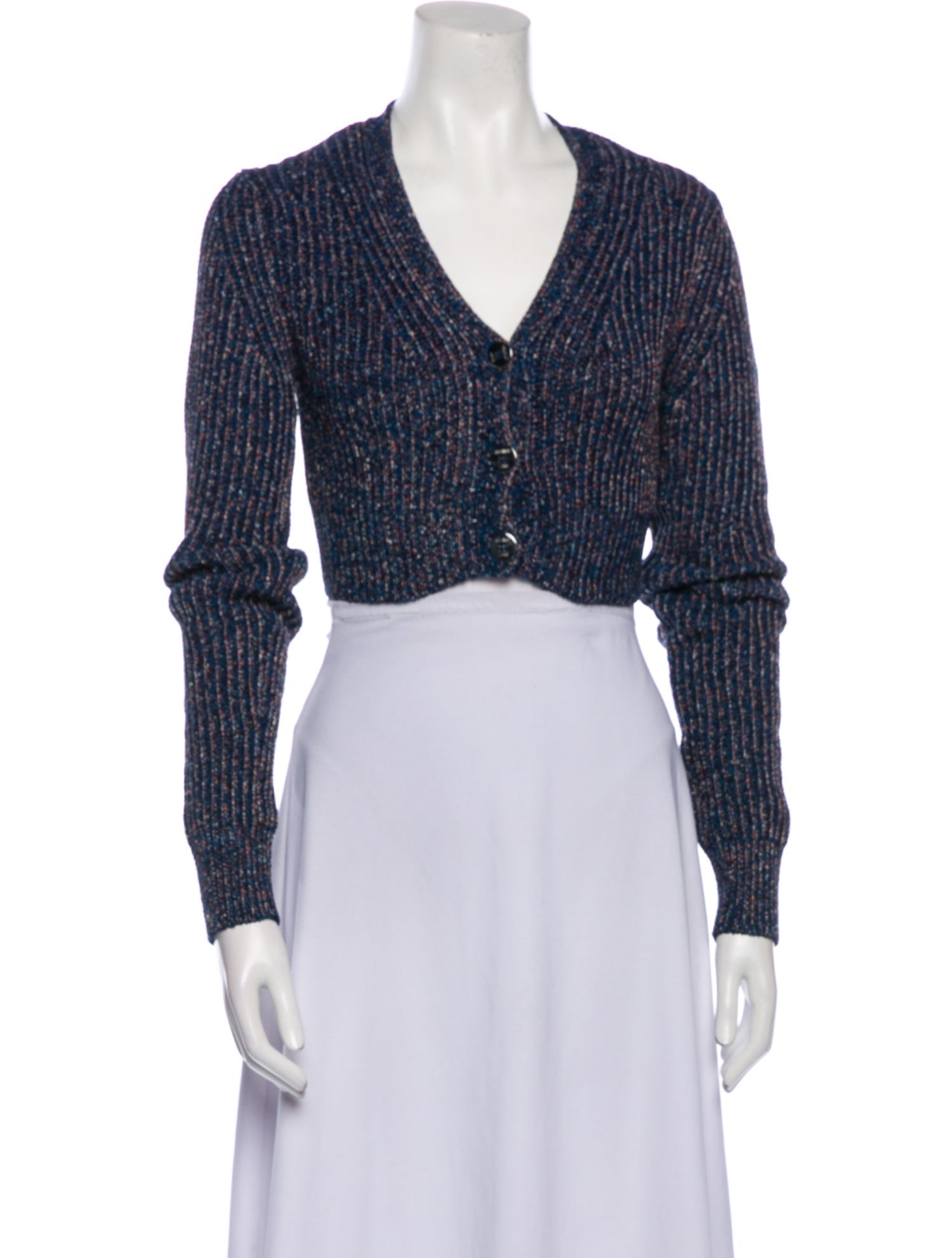 Helmut Lang Printed V-Neck Sweater