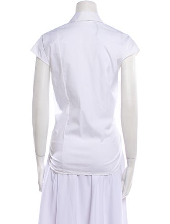 Helmut Lang Short Sleeve Button-Up Top
