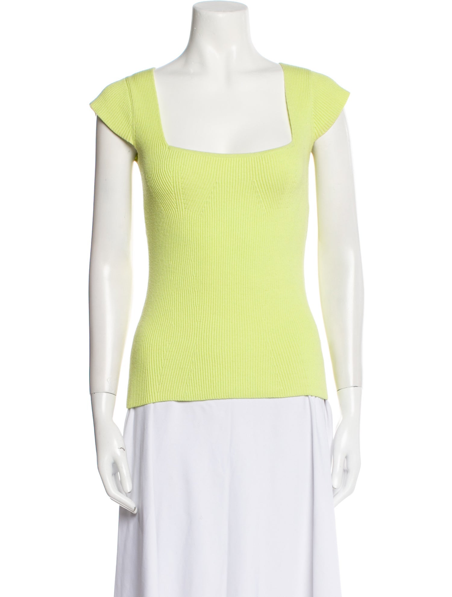 Helmut Lang Square Neckline Short Sleeve Top