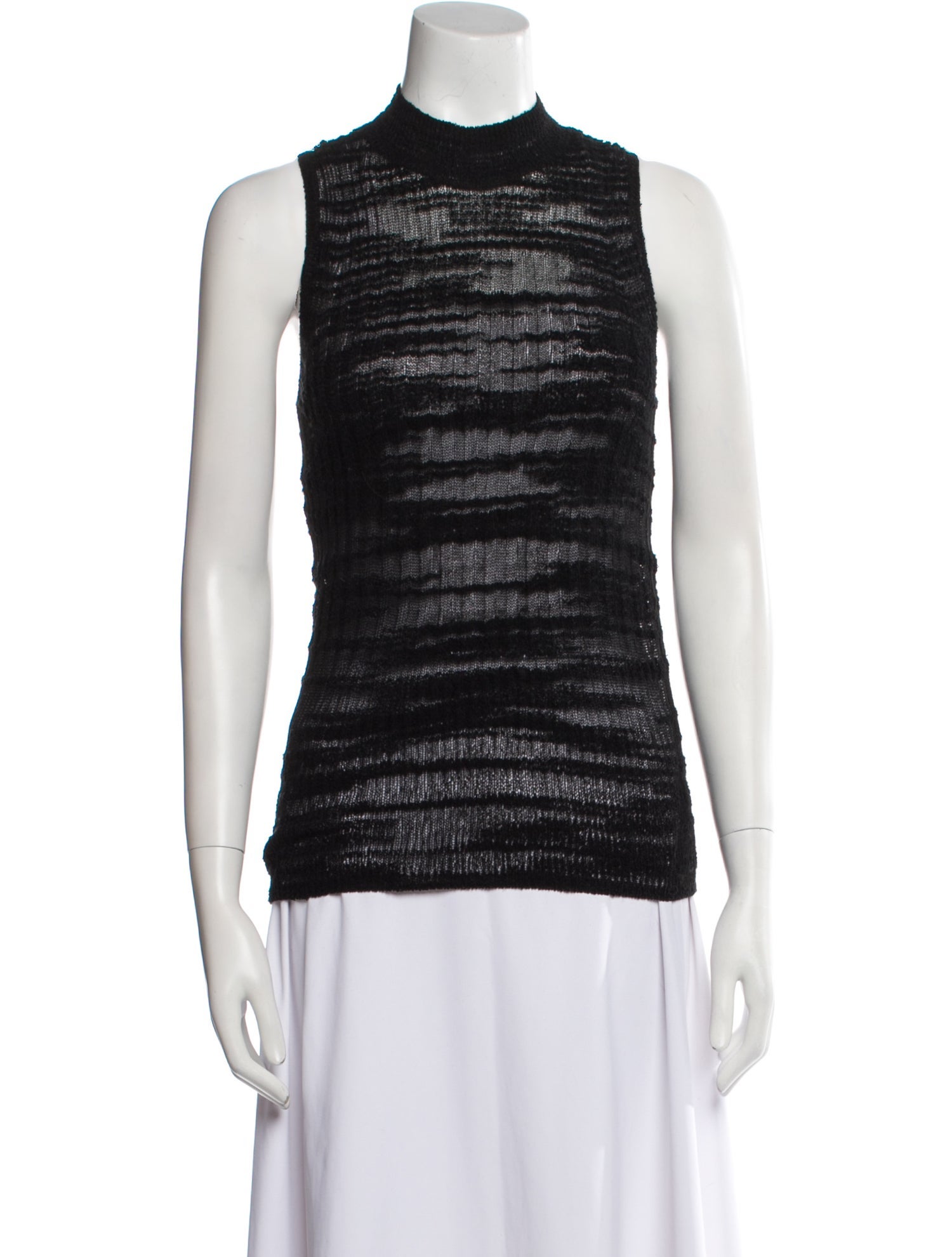 Helmut Lang Mock Neck Sleeveless Top