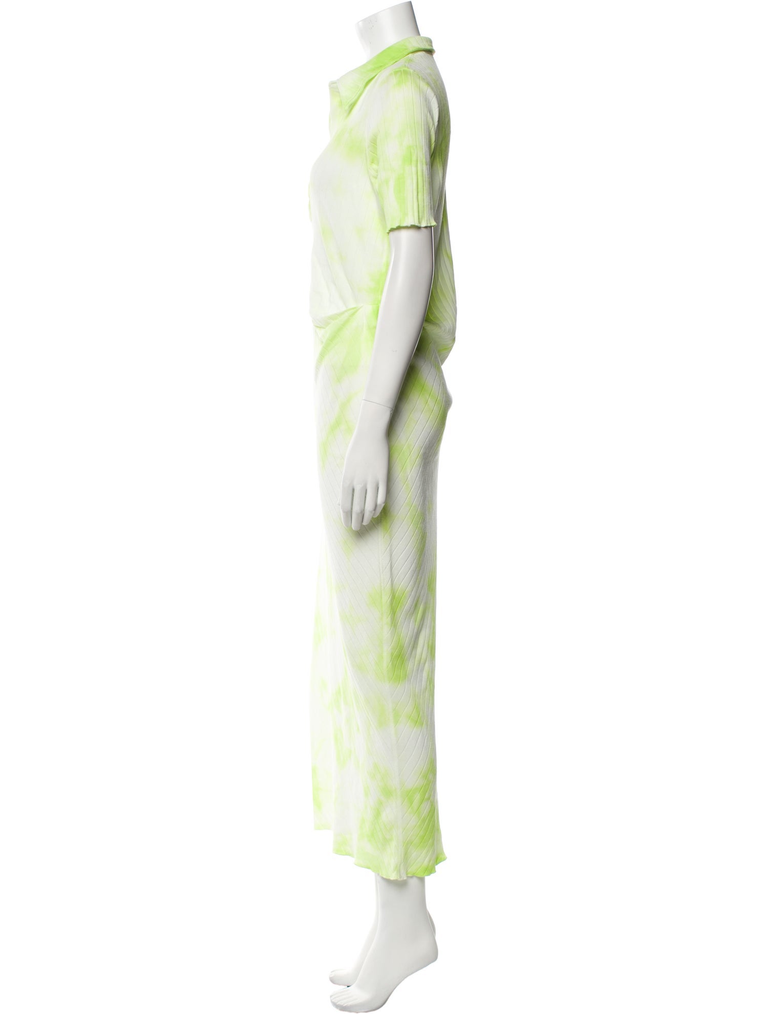 Helmut Lang Tie-Dye Print Long Dress