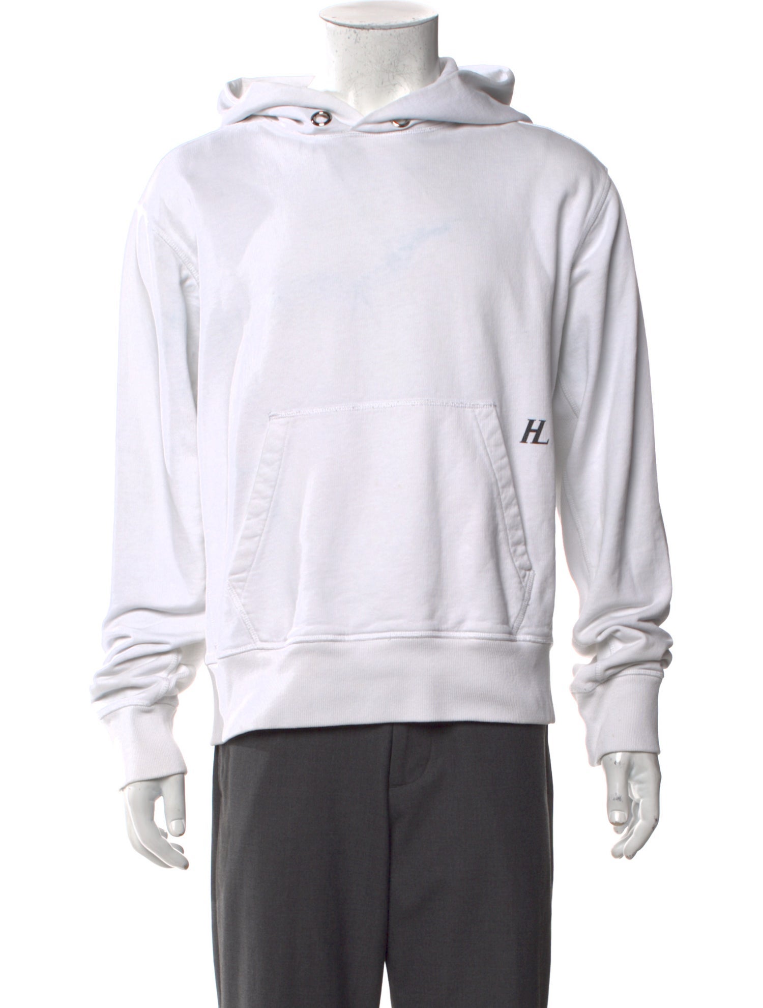 Helmut Lang Graphic Print V-Neck Hoodie