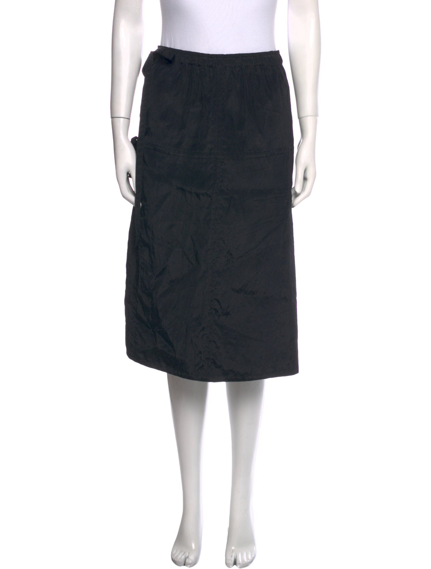 Helmut Lang Pleated Accents Knee-Length Skirt