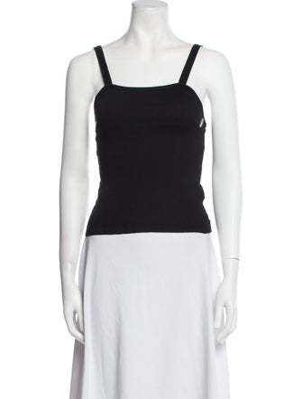 Helmut Lang Square Neckline Sleeveless Crop Top