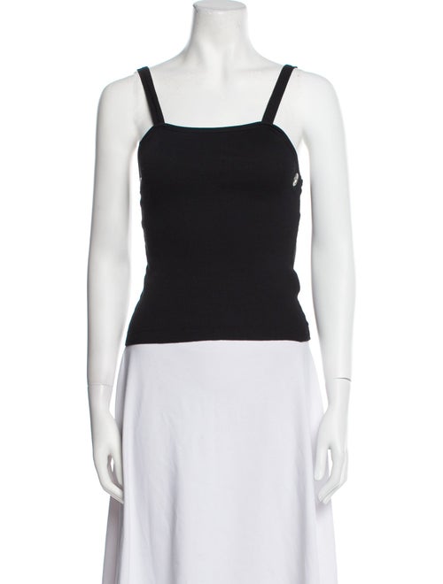 Helmut Lang Square Neckline Sleeveless Crop Top