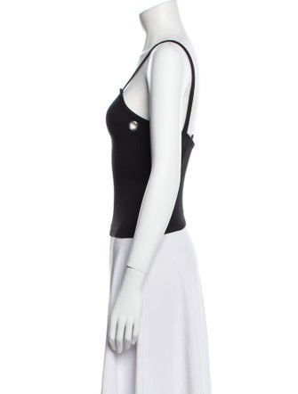 Helmut Lang Square Neckline Sleeveless Crop Top