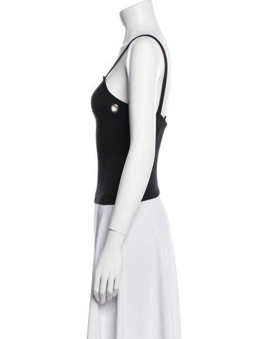 Helmut Lang Square Neckline Sleeveless Crop Top