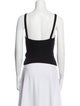 Helmut Lang Square Neckline Sleeveless Crop Top