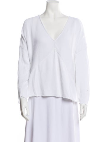 Helmut Lang Tops V-Neck Long Sleeve Top L