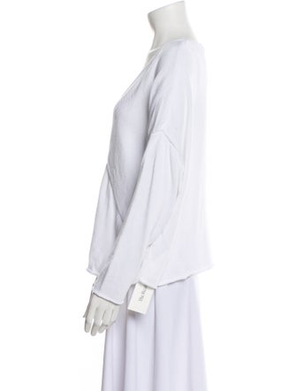 Helmut Lang V-Neck Long Sleeve Top