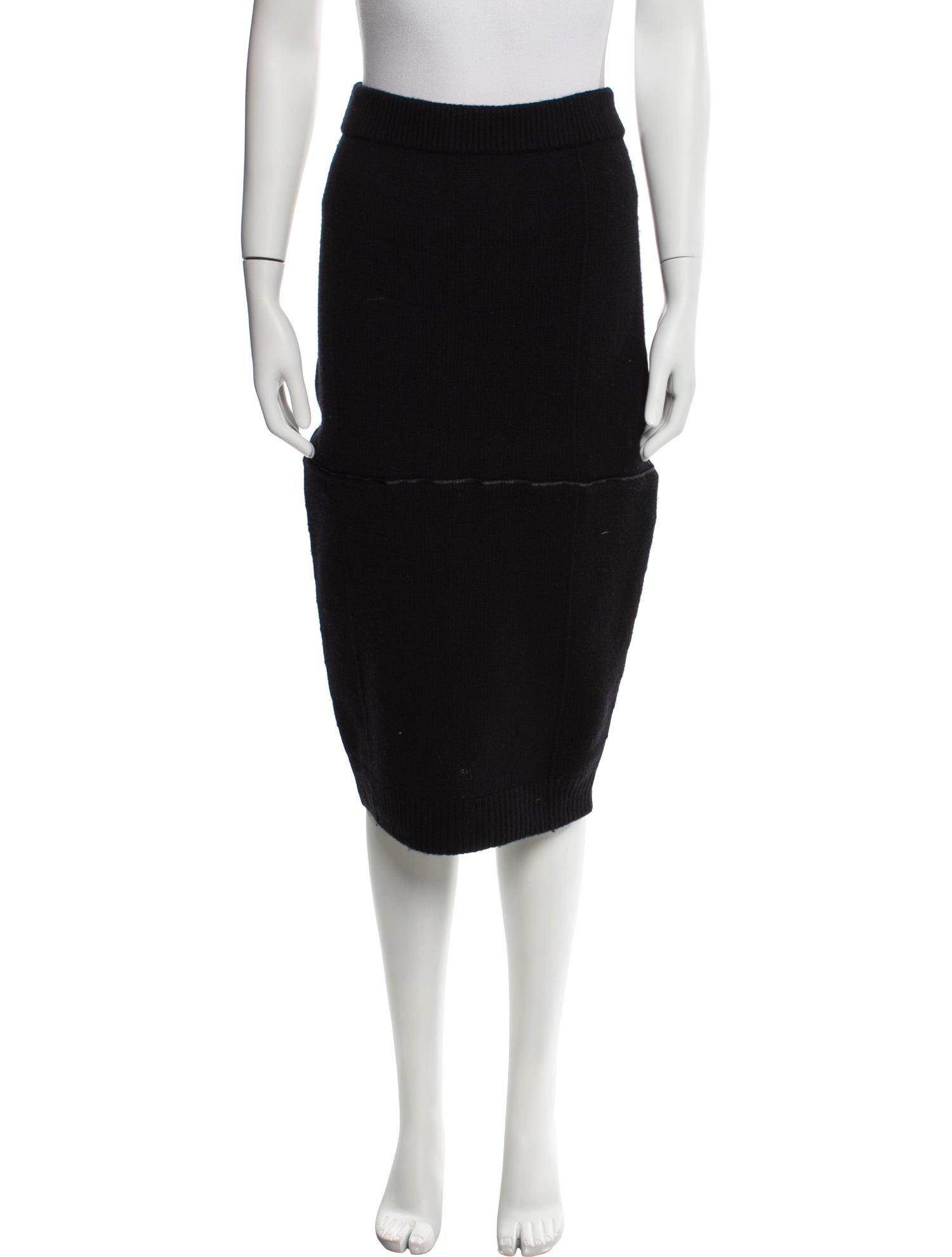 Helmut Lang Wool Knee-Length Skirt