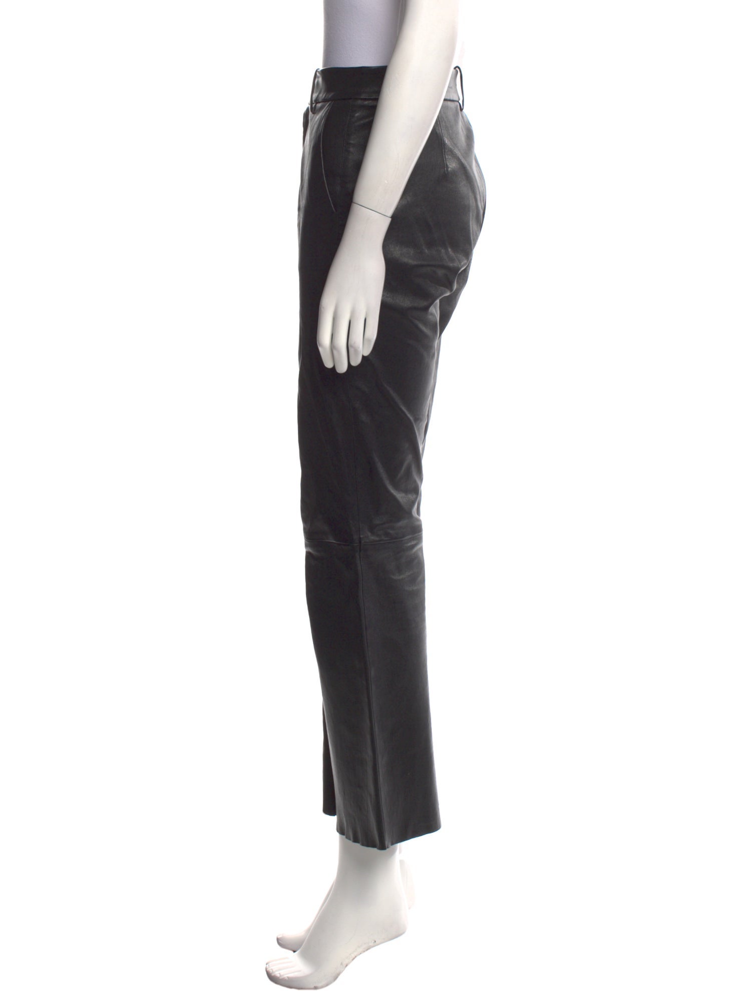 Helmut Lang Lamb Leather Wide Leg Pants