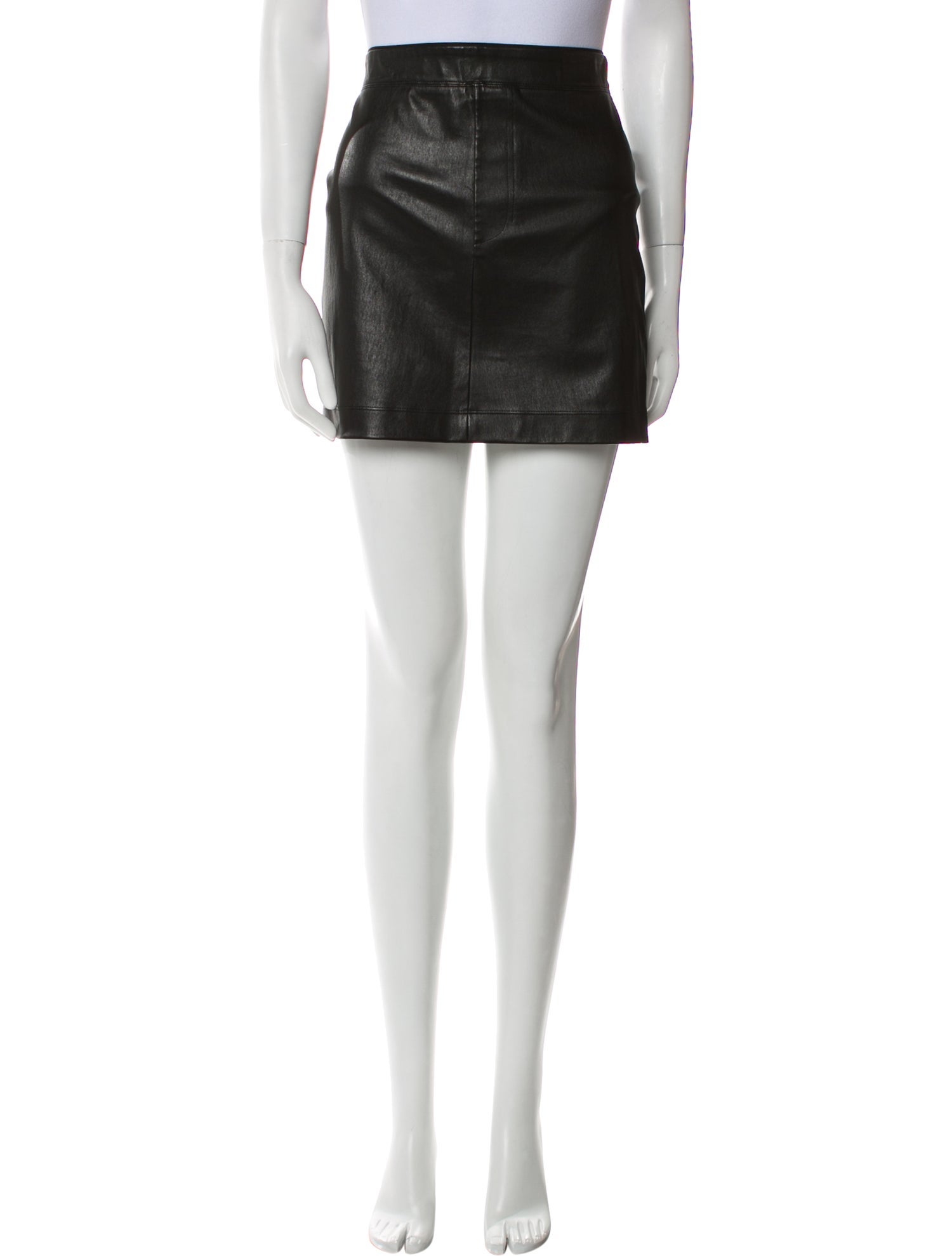 Helmut Lang Lamb Leather Mini Skirt