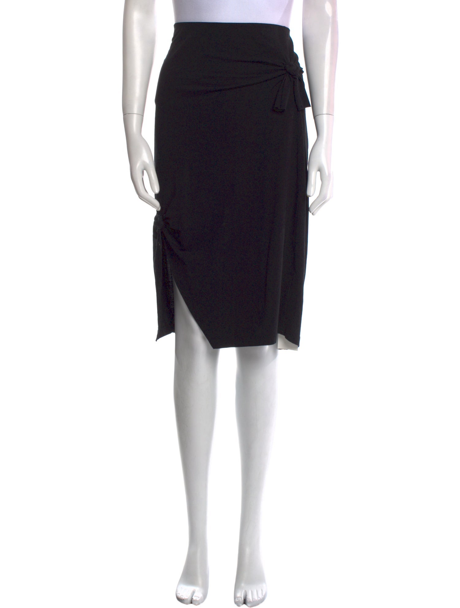 Helmut Lang Cutout Accent Knee-Length Skirt