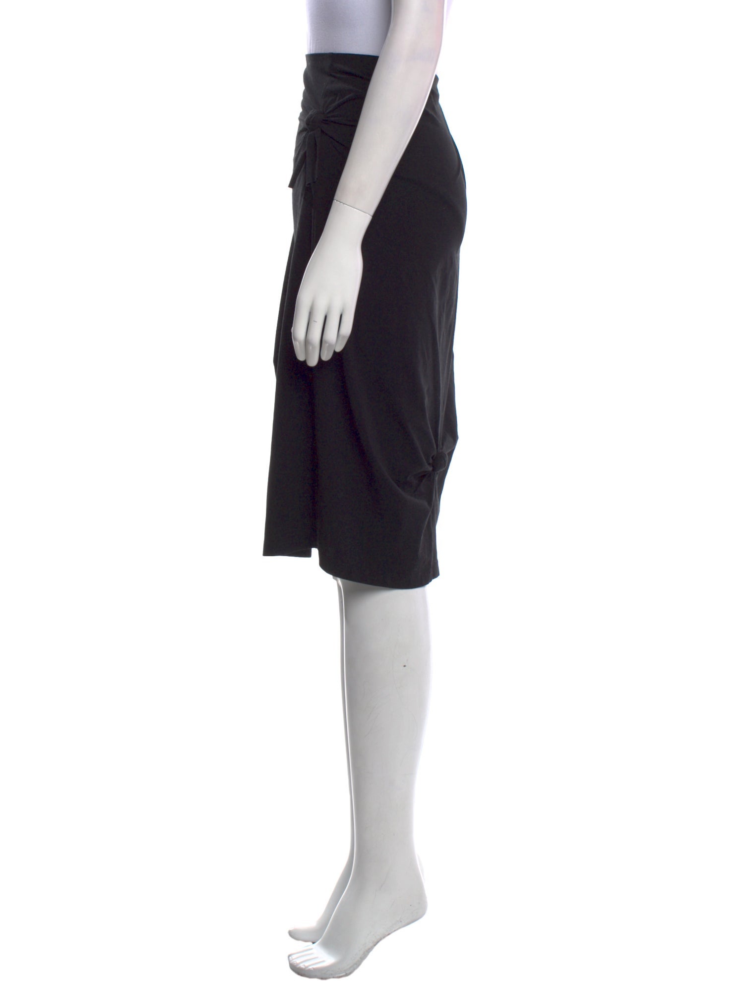 Helmut Lang Cutout Accent Knee-Length Skirt