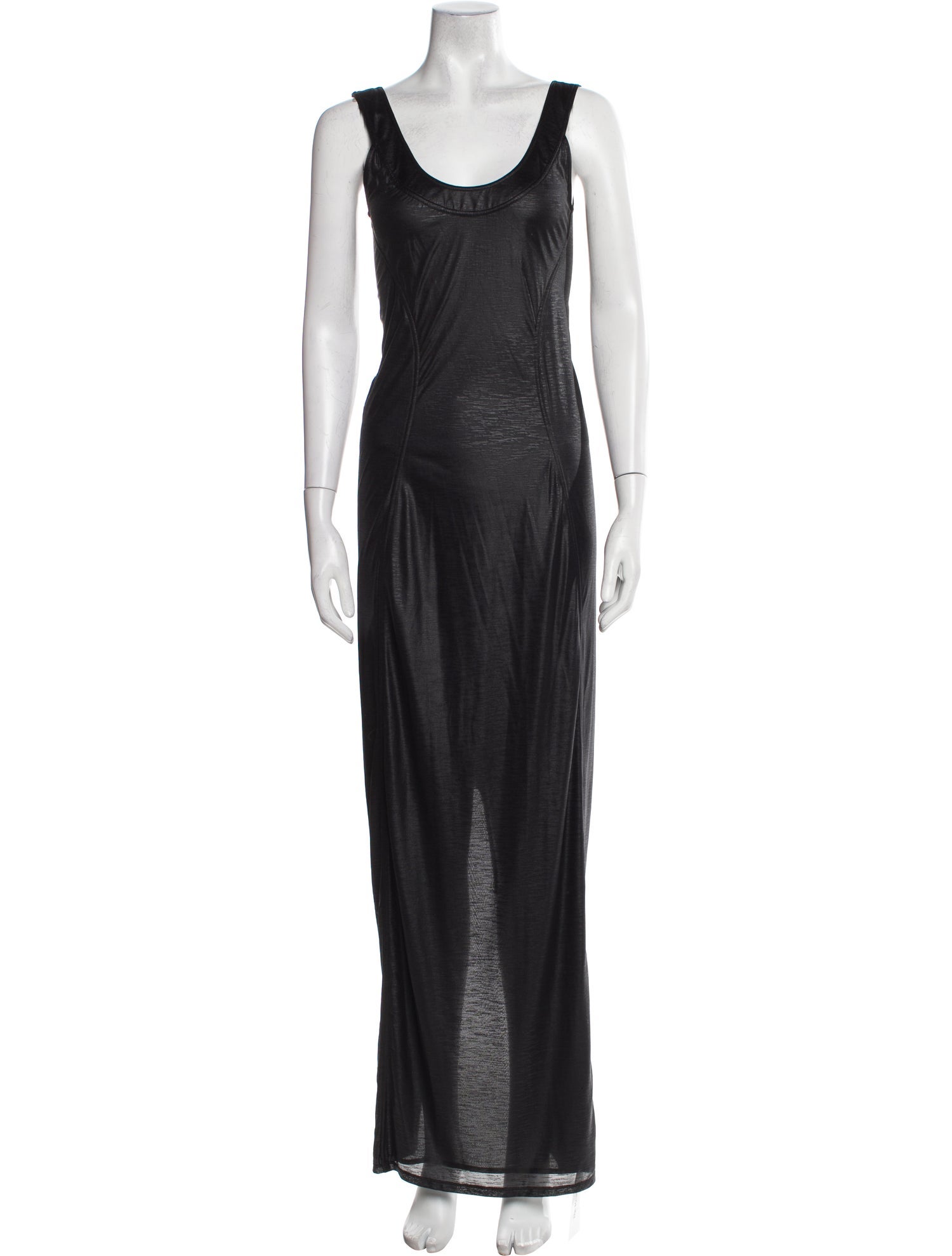 Helmut Lang Scoop Neck Long Dress