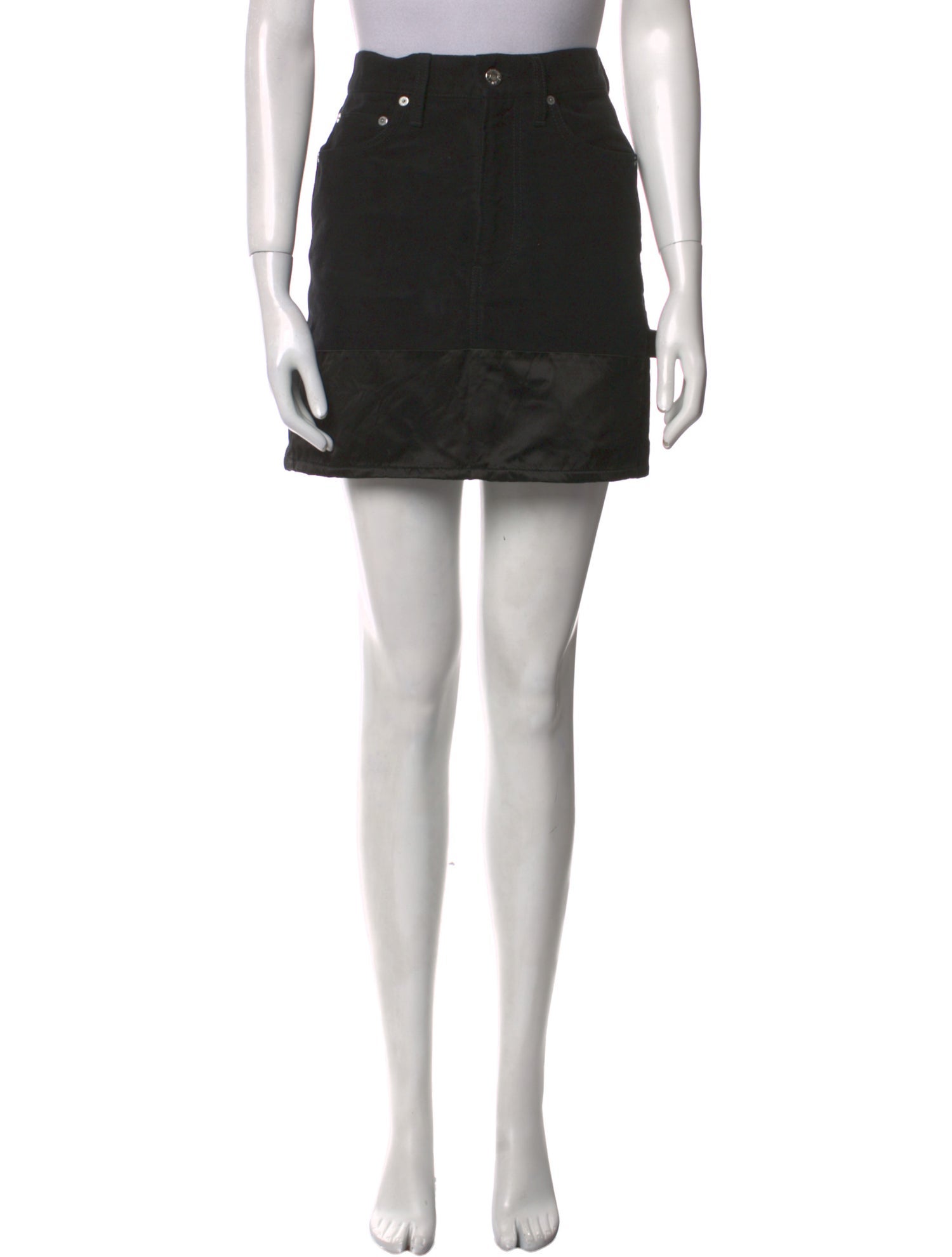 Helmut Lang Distressed Accents Mini Skirt
