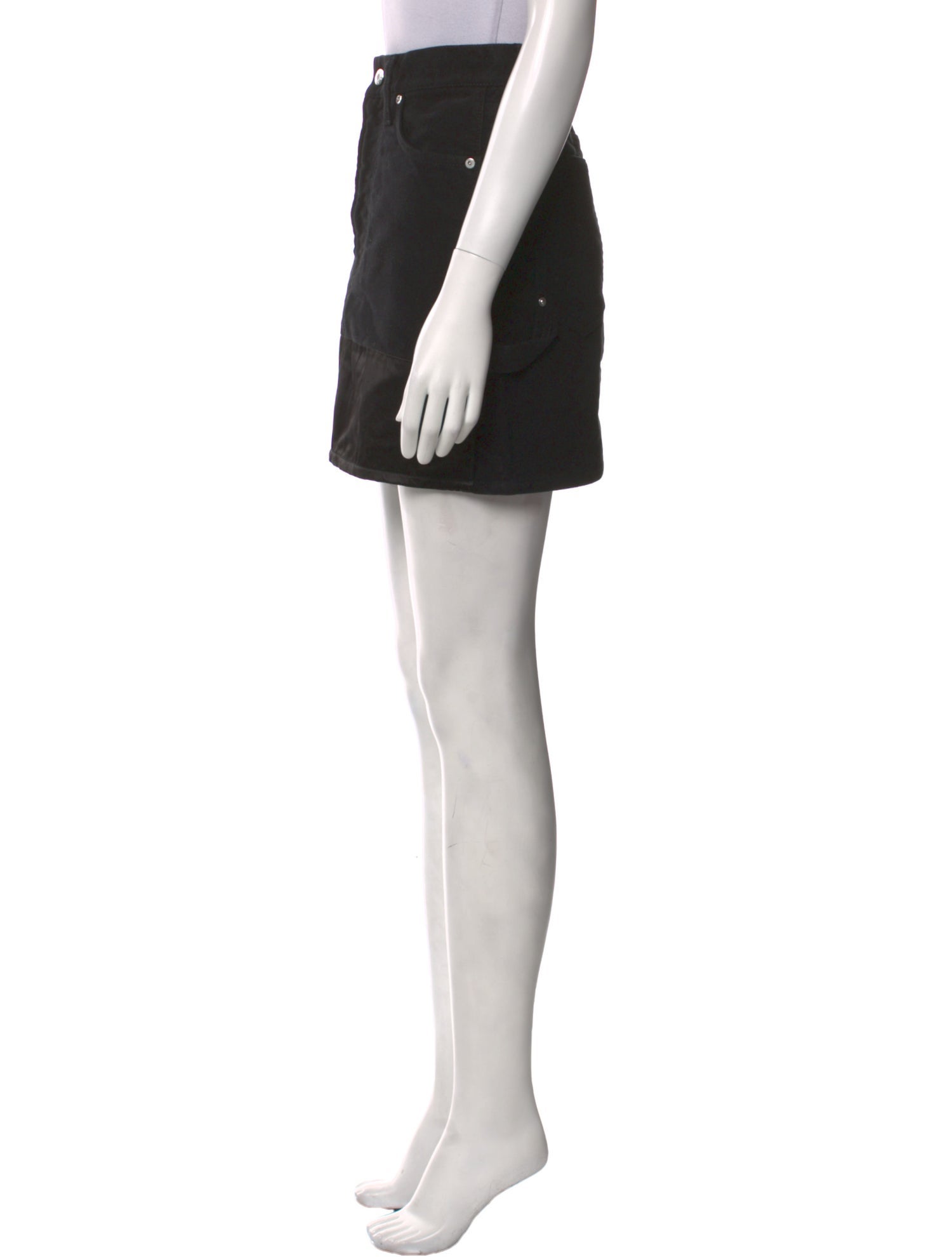 Helmut Lang Distressed Accents Mini Skirt