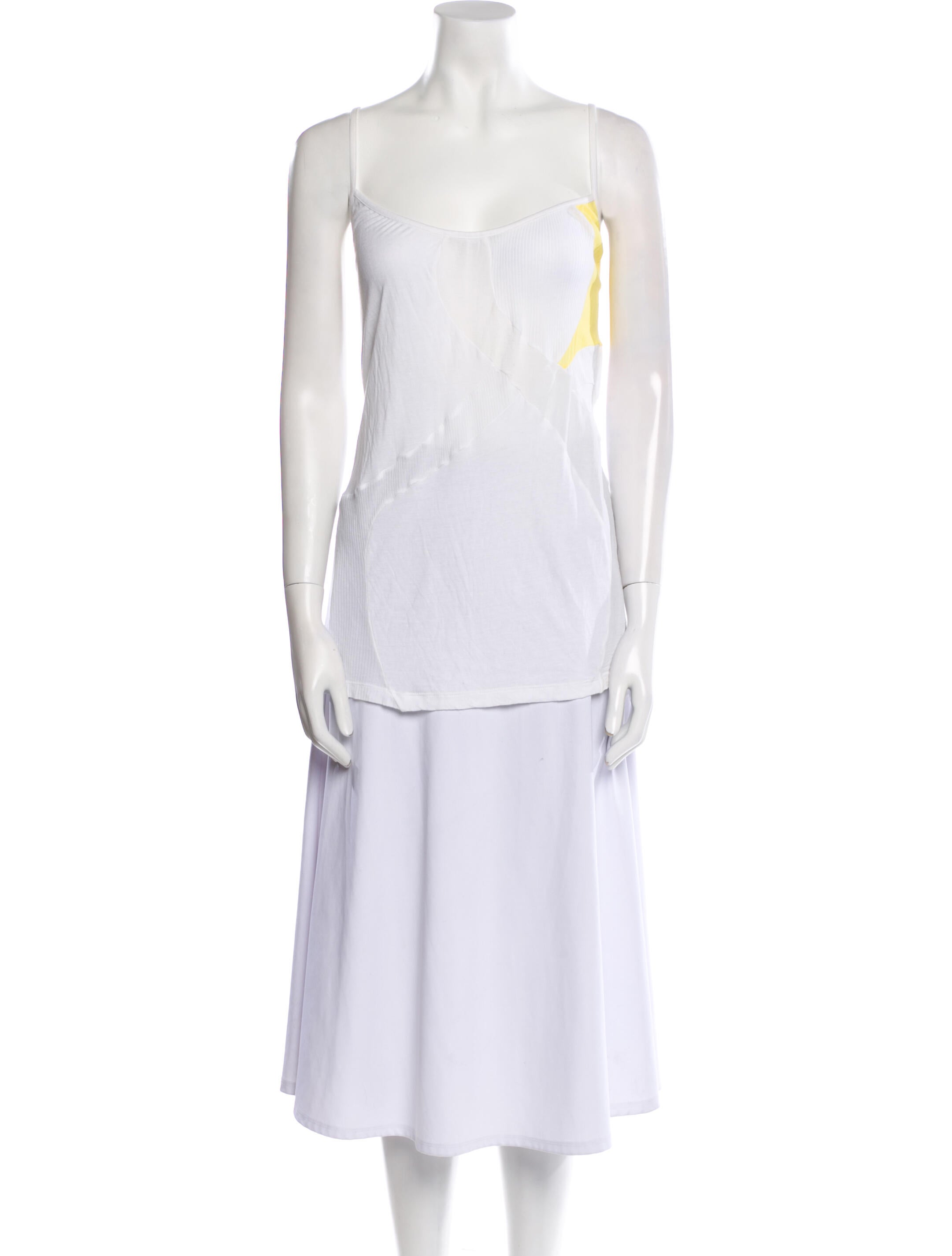 Helmut Lang Square Neckline Sleeveless Tunic