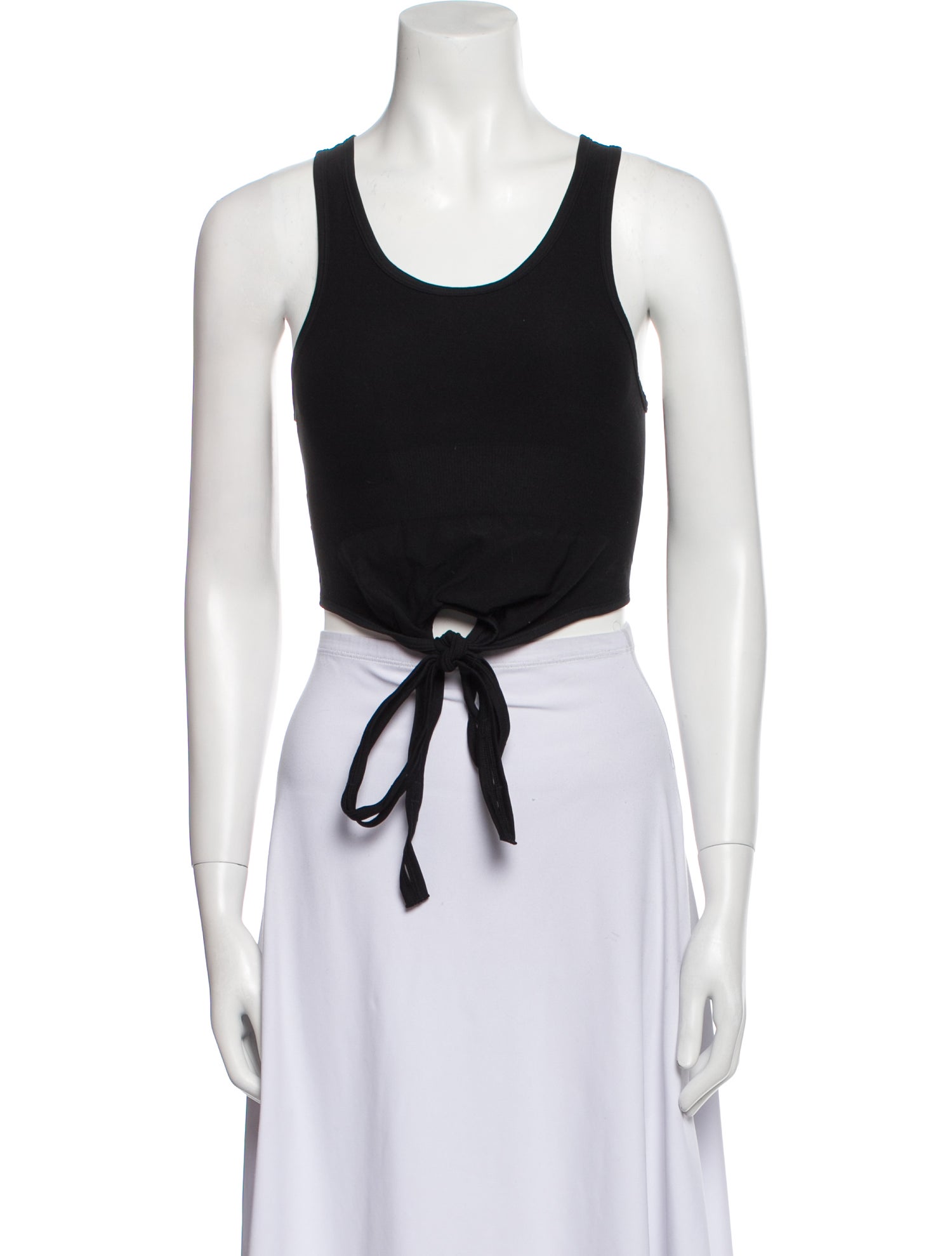 Helmut Lang Scoop Neck Sleeveless Crop Top