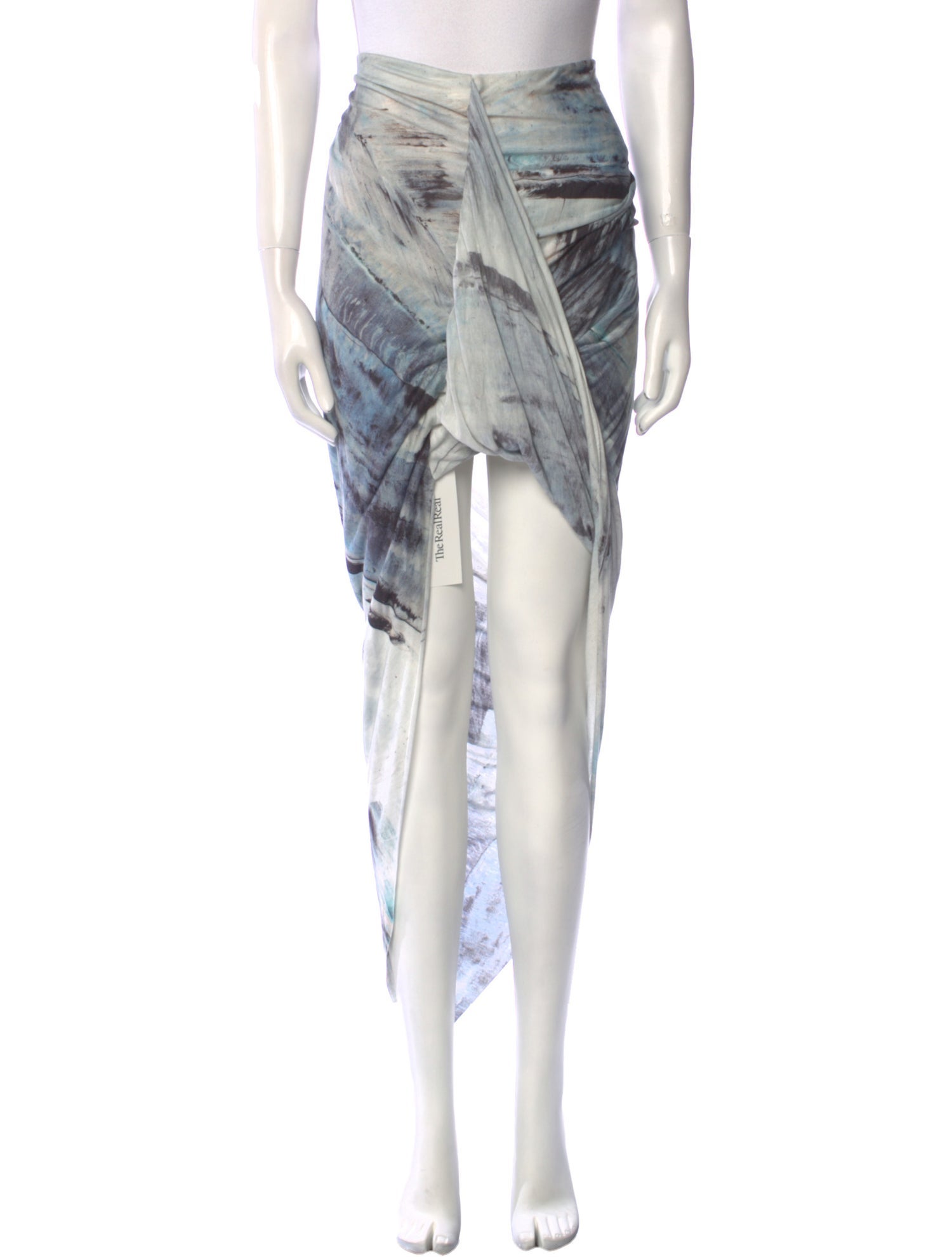 Helmut Lang Tie-Dye Print Long Skirt