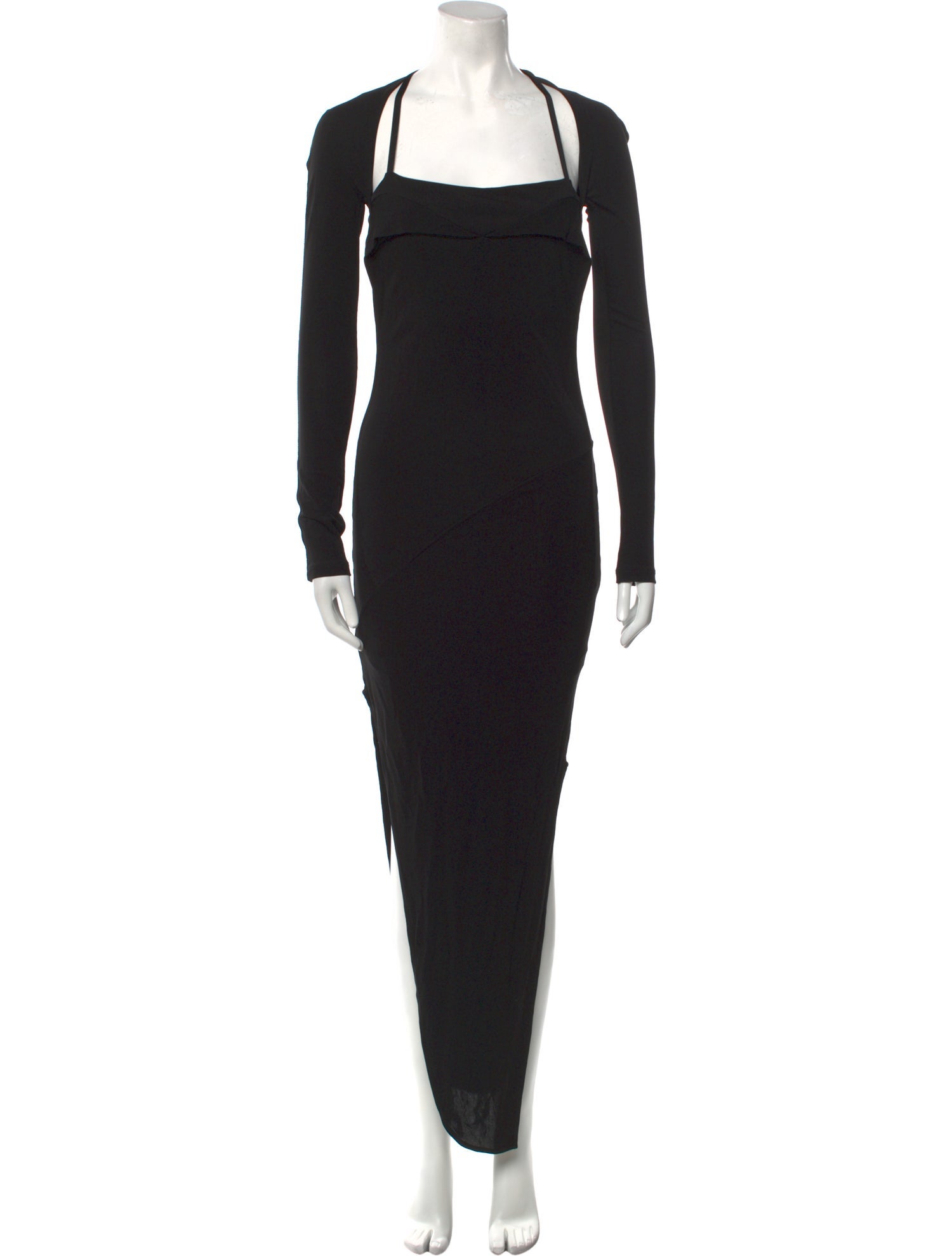 Helmut Lang Square Neckline Long Dress