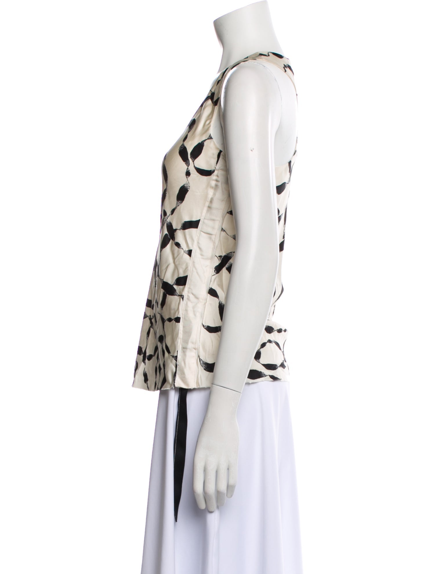 Helmut Lang Silk Printed Top